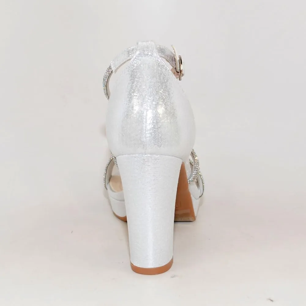 TRENDSUP Women's Hi-Chunk High Heel Pump Sandals