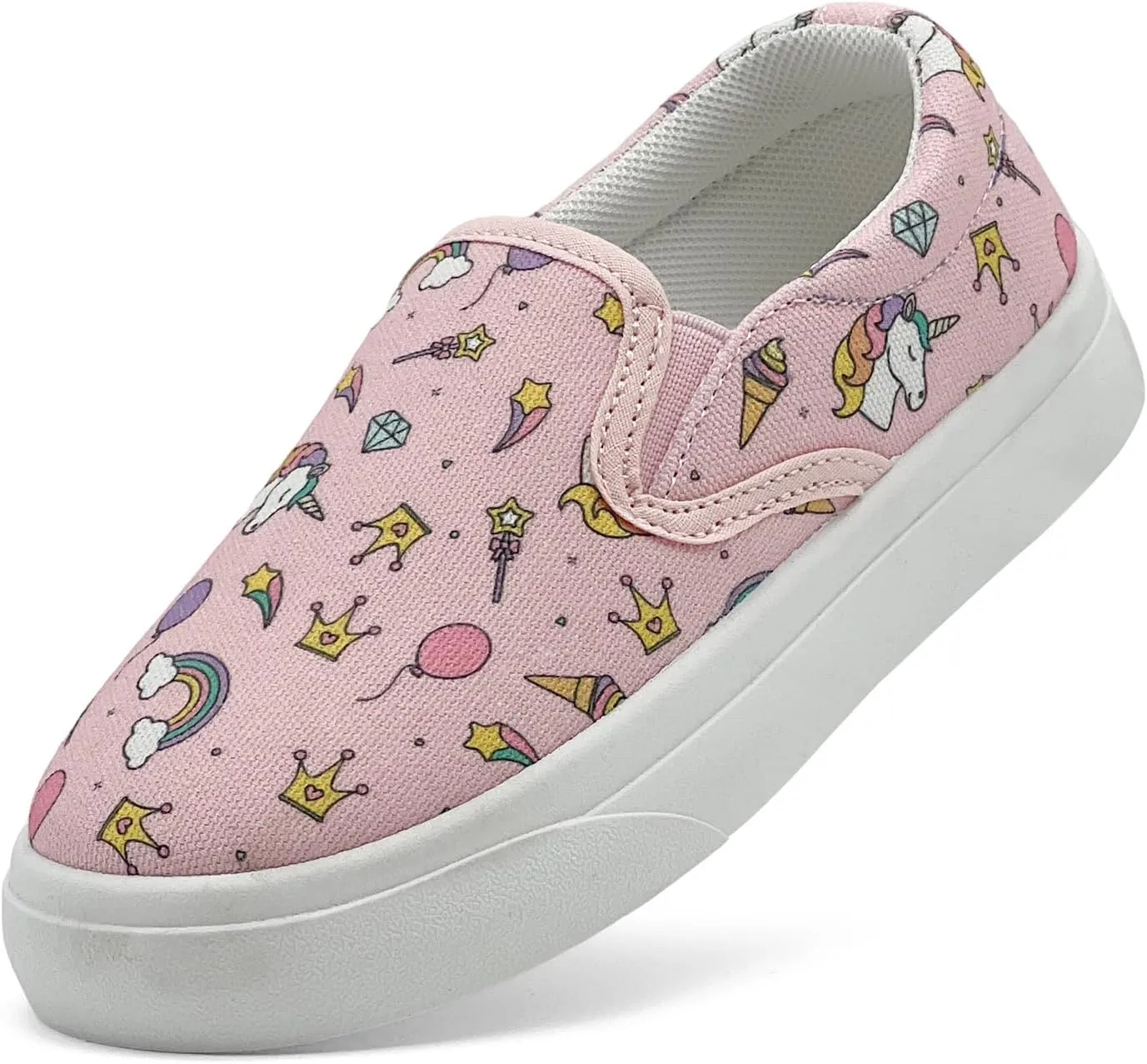 Unisex Canvas Sneakers Comfortable Breathable Casual Toddler Shoes Non-Slip Toddler Girl Sneakers
