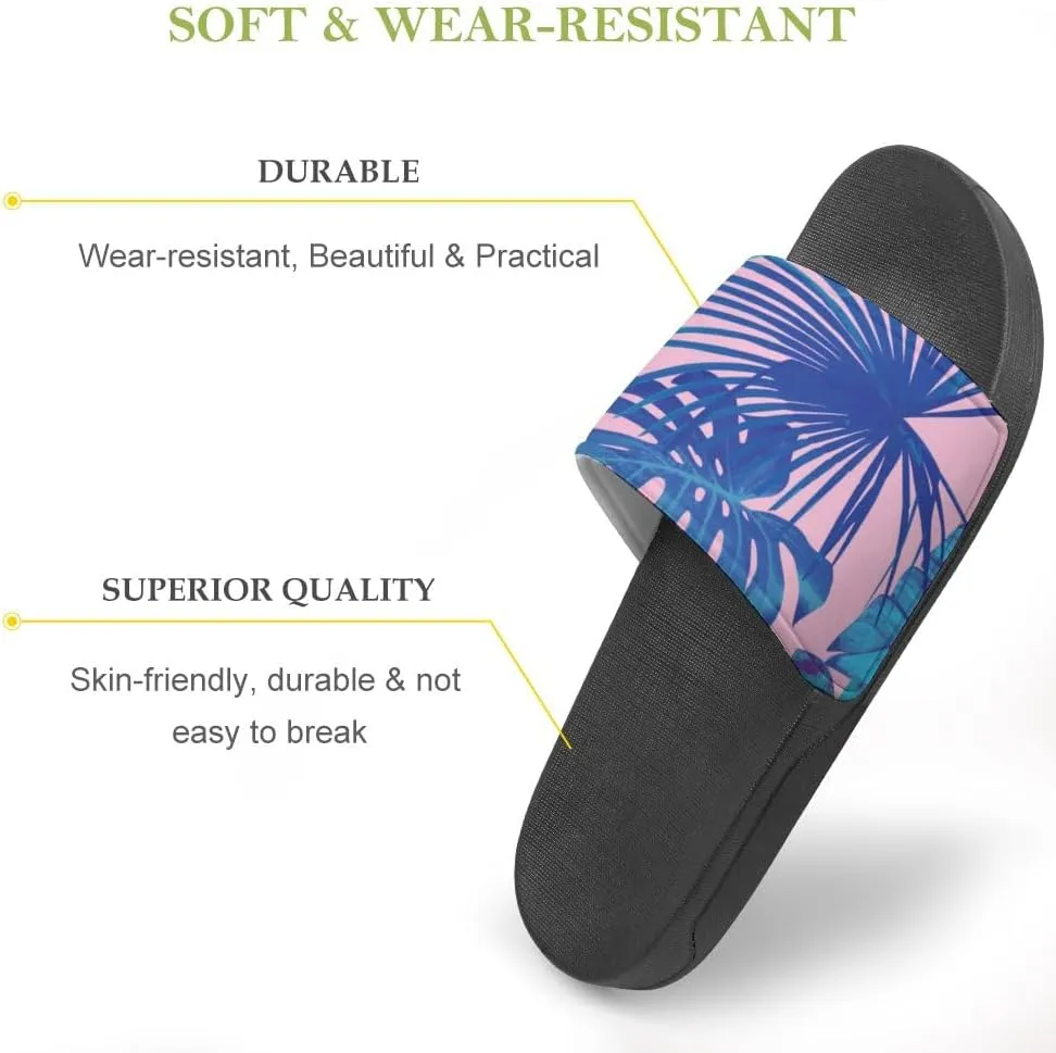 Unisex Slides for Women Men, Comfortable Slippers Slides, Non-slip Shower Shoes House Fashion Thick for Indoor & Outdoor（23060605）