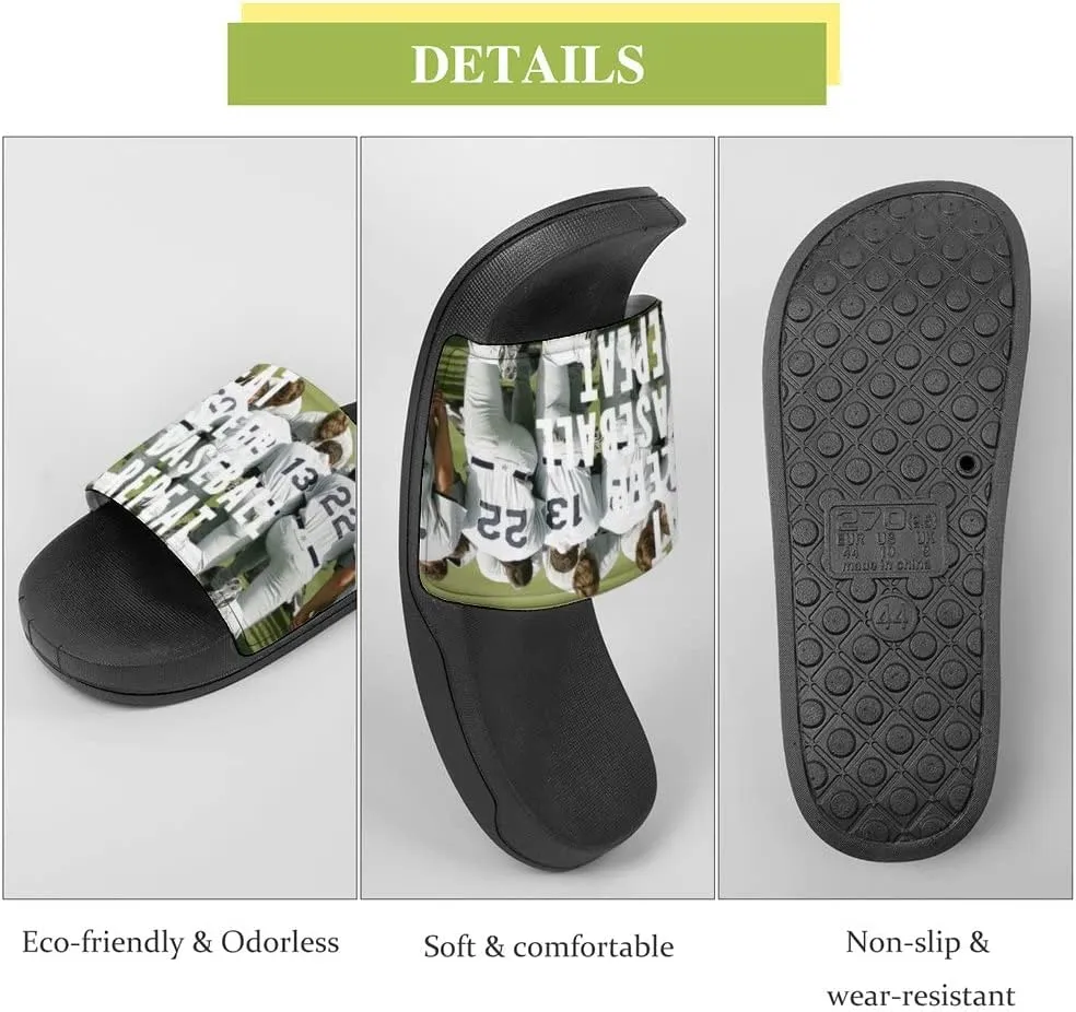 Unisex Slides for Women Men, Comfortable Slippers Slides, Non-slip Shower Shoes House Fashion Thick for Indoor & Outdoor（23060605）