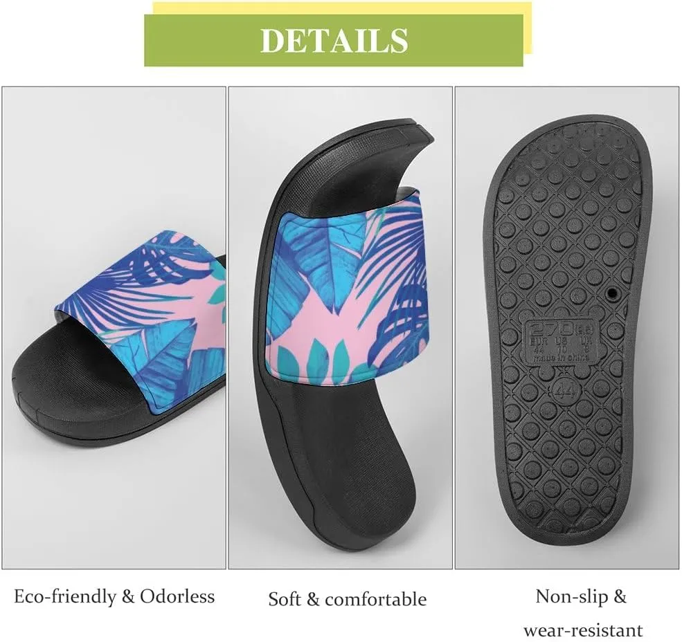 Unisex Slides for Women Men, Comfortable Slippers Slides, Non-slip Shower Shoes House Fashion Thick for Indoor & Outdoor（23060605）