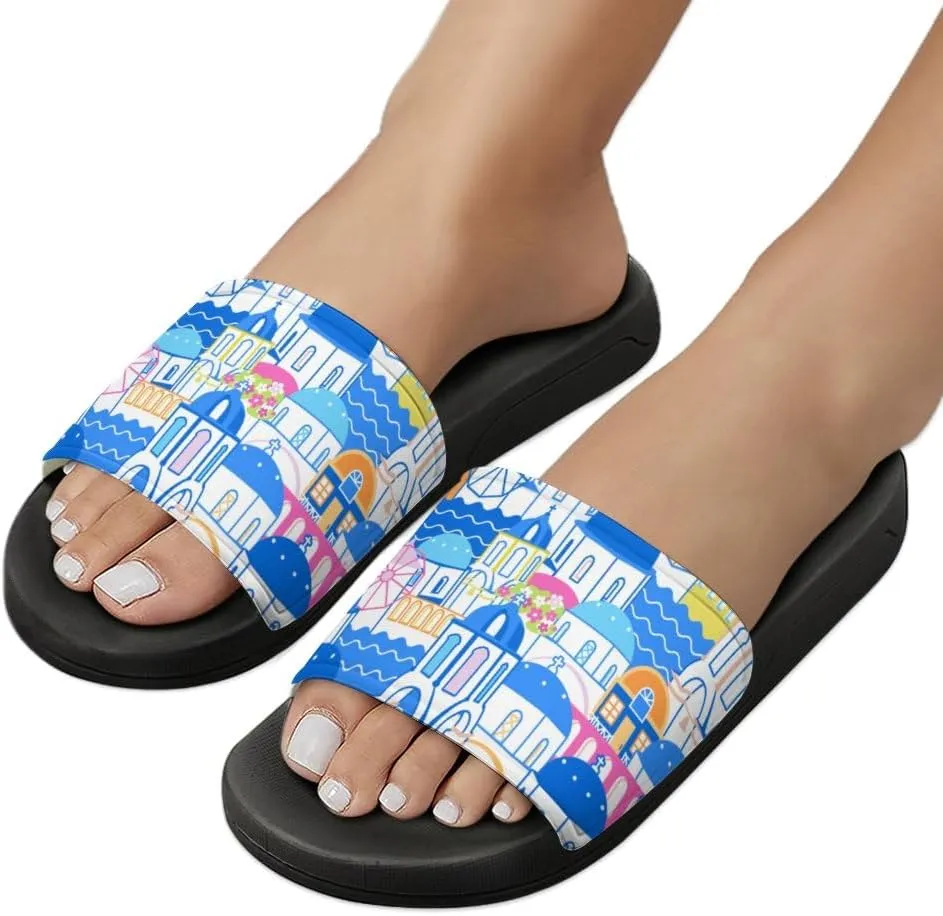 Unisex Slides for Women Men, Comfortable Slippers Slides, Non-slip Shower Shoes House Fashion Thick for Indoor & Outdoor（23061406）