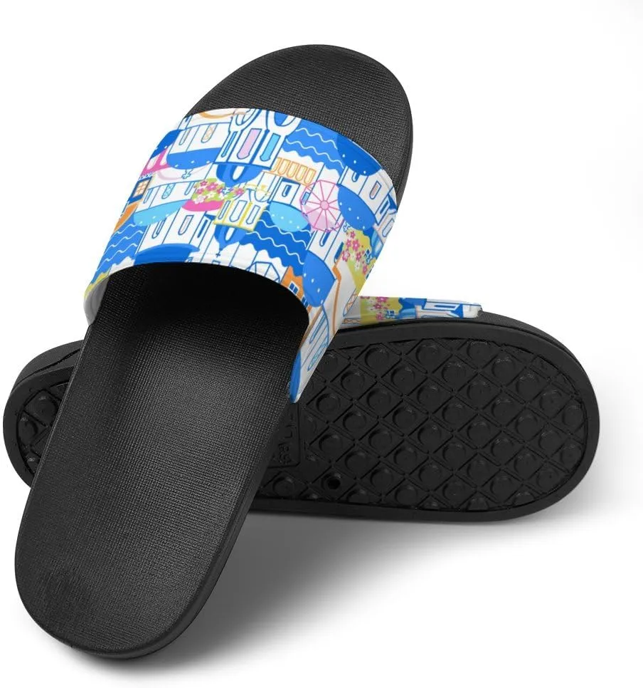 Unisex Slides for Women Men, Comfortable Slippers Slides, Non-slip Shower Shoes House Fashion Thick for Indoor & Outdoor（23061406）