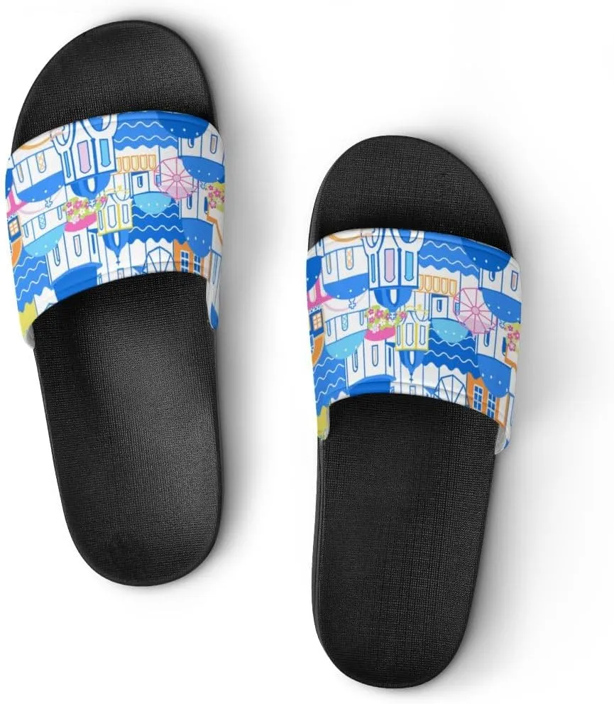 Unisex Slides for Women Men, Comfortable Slippers Slides, Non-slip Shower Shoes House Fashion Thick for Indoor & Outdoor（23061406）
