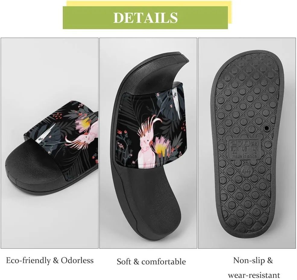 Unisex Slides for Women Men, Comfortable Slippers Slides, Non-slip Shower Shoes House Fashion Thick for Indoor & Outdoor（23062604）