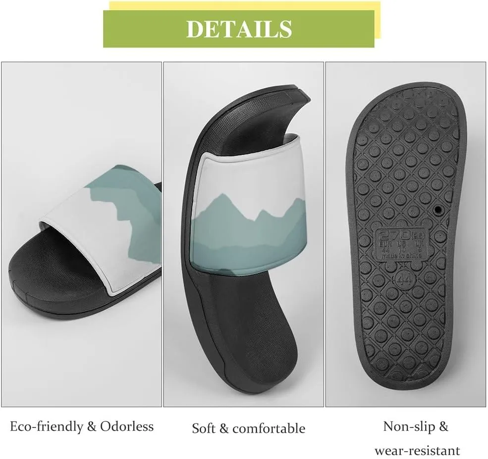Unisex Slides for Women Men, Comfortable Slippers Slides, Non-slip Shower Shoes House Fashion Thick for Indoor & Outdoor（23062605）