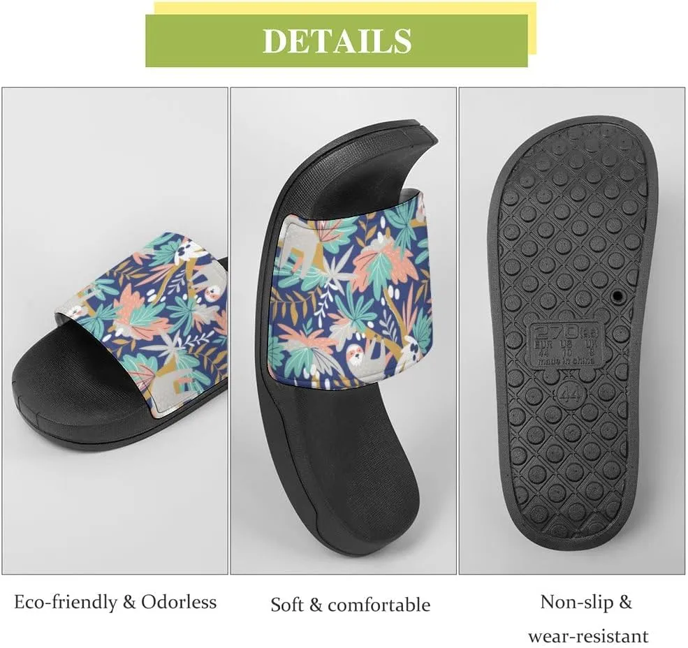 Unisex Slides for Women Men, Comfortable Slippers Slides, Non-slip Shower Shoes House Fashion Thick for Indoor & Outdoor（23072005）