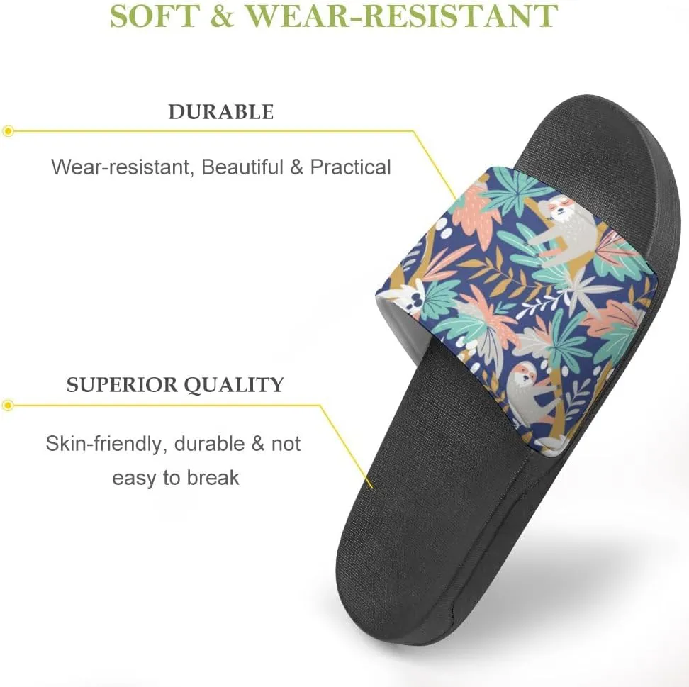 Unisex Slides for Women Men, Comfortable Slippers Slides, Non-slip Shower Shoes House Fashion Thick for Indoor & Outdoor（23072005）