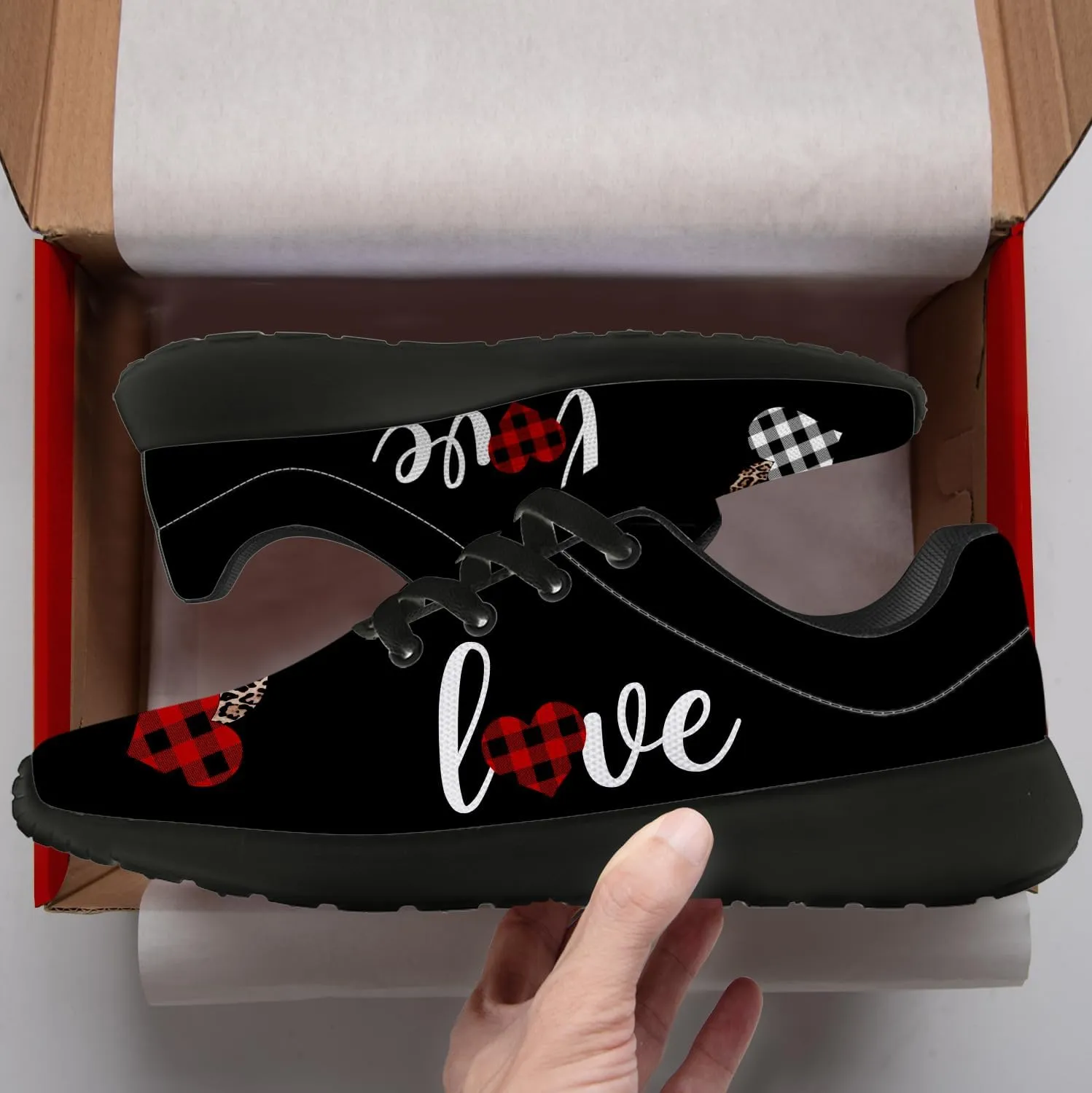 Valentines Day Shoes for Women Running Shoes Valentine Sneakers Tennis Shoes Gifts for Women Men Wife Girlfriend
