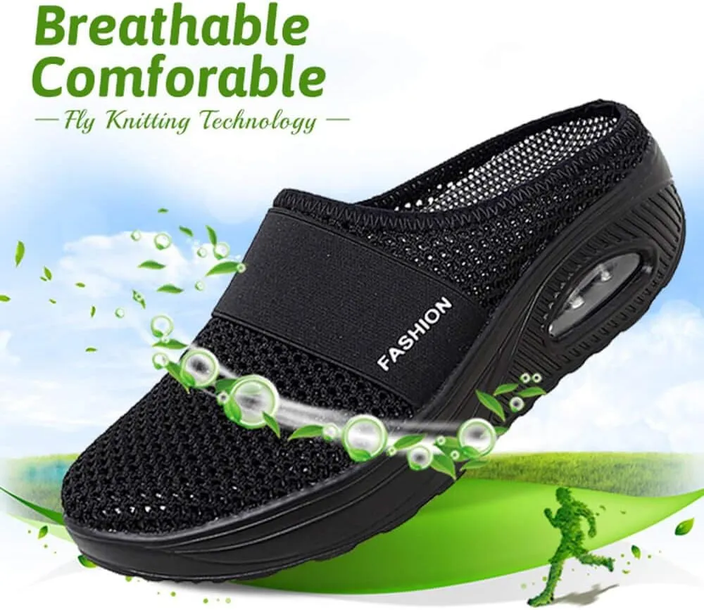 VARSKARC Women's Summer Spring Breathable Slip-on Leisure Sneakers Outdoor Slippers