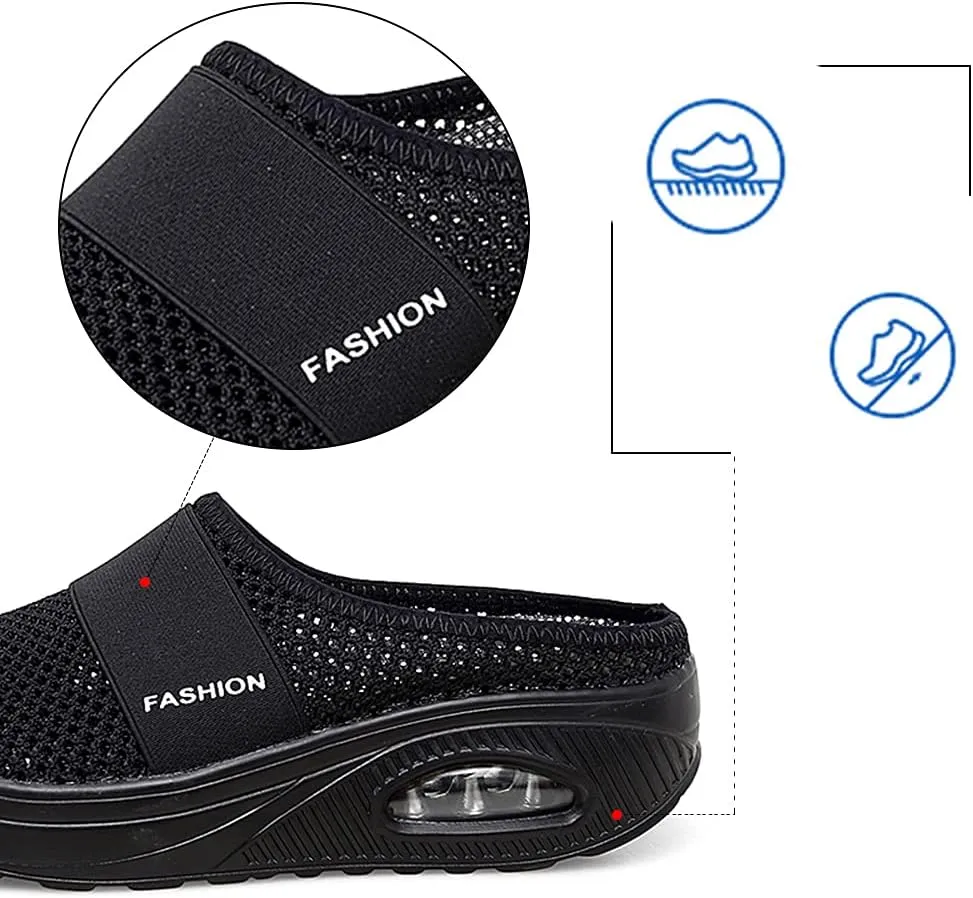 VARSKARC Women's Summer Spring Breathable Slip-on Leisure Sneakers Outdoor Slippers