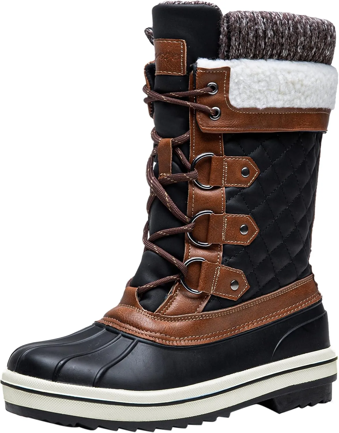 Vepose Women's 972A Eve Waterproof Winter Snow Boots Warm Faux Fur Insulated Boots