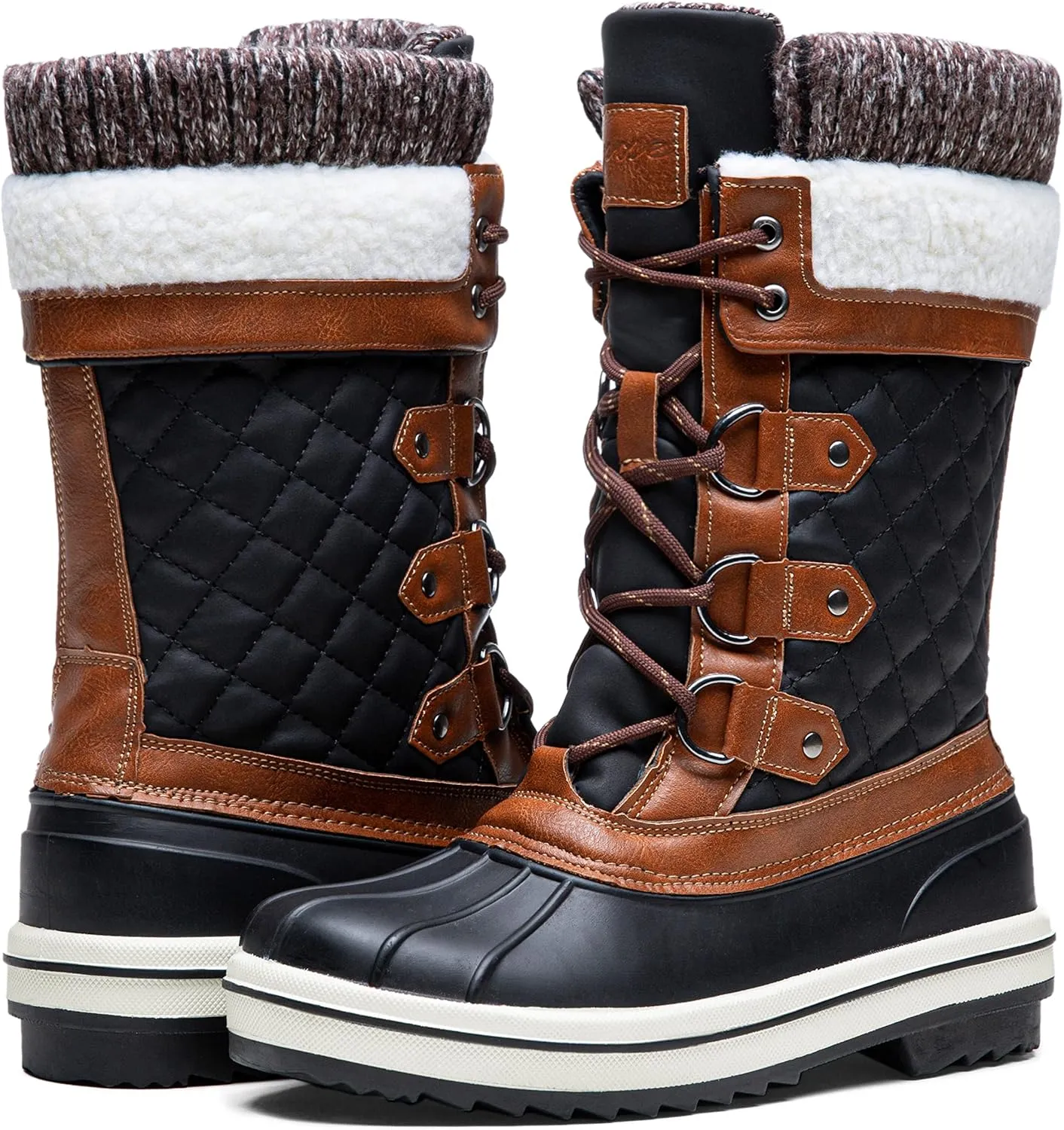 Vepose Women's 972A Eve Waterproof Winter Snow Boots Warm Faux Fur Insulated Boots