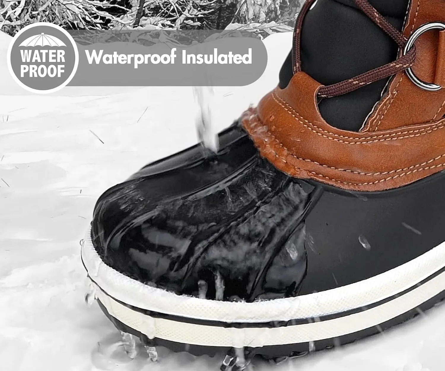Vepose Women's 972A Eve Waterproof Winter Snow Boots Warm Faux Fur Insulated Boots