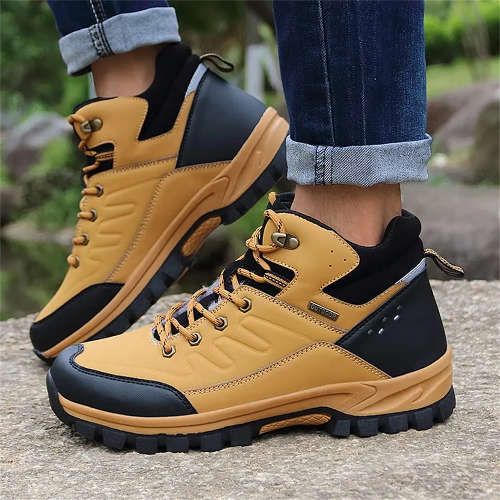 Veslexth Mens Snow Boots Insulated Waterproof Winter Shoes Non-slip Outdoor with Removable Lining for Men Fur Lined Casual Hiking Lightweight Anti-Slip Water-Resistant Footwear