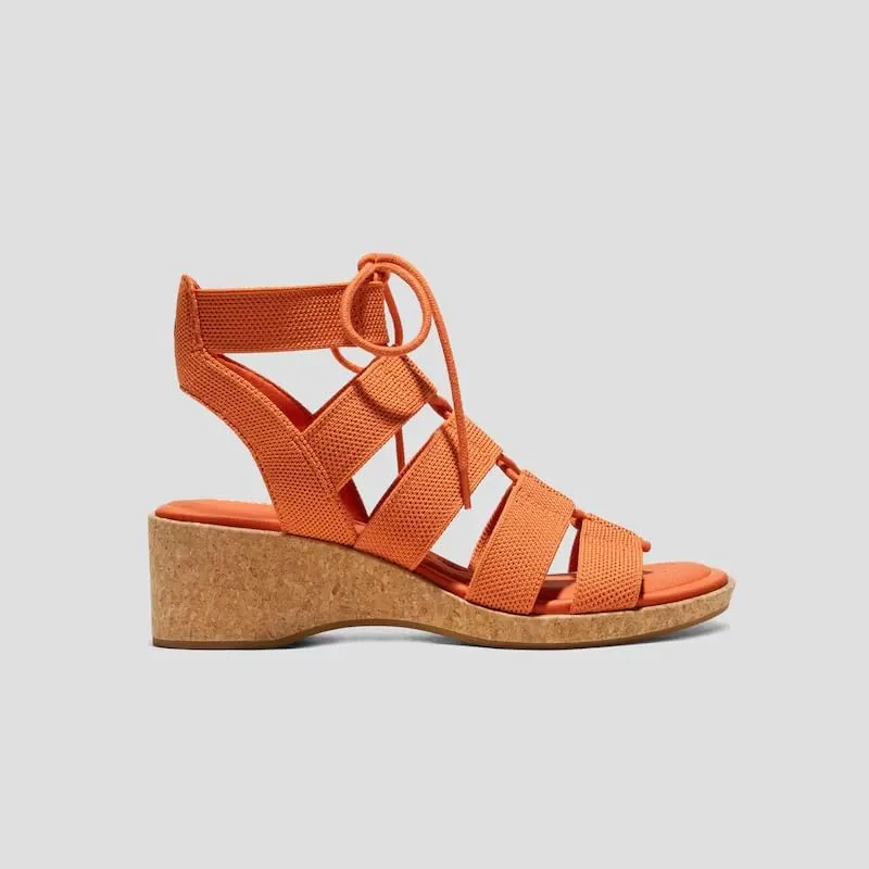 VIVAIA Heidi Round Toe Summer all-match Strap Wedge Sandals