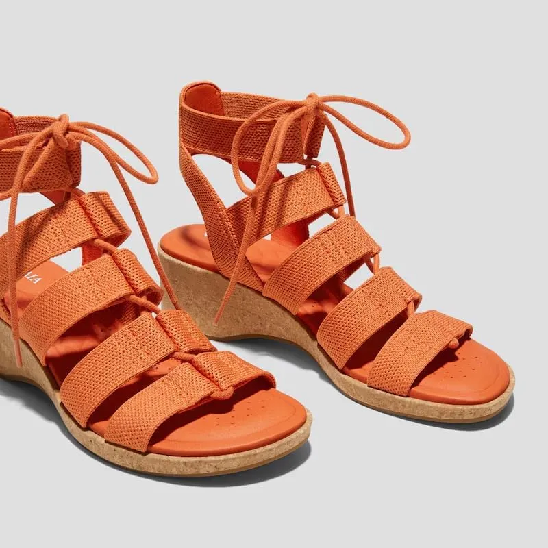 VIVAIA Heidi Round Toe Summer all-match Strap Wedge Sandals