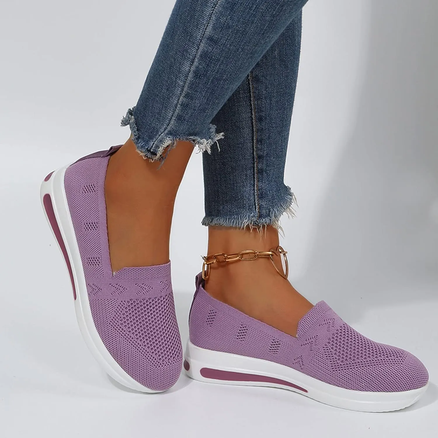 Wedge Sneakers for Women White Tenis OrtopéDicos para El Arco De Pies De Mujer Arch Support Wide Width Casual Shoes for Women Black Sequin Gym Shoes for Women Women's Slip On Shoes Size 7.5 W