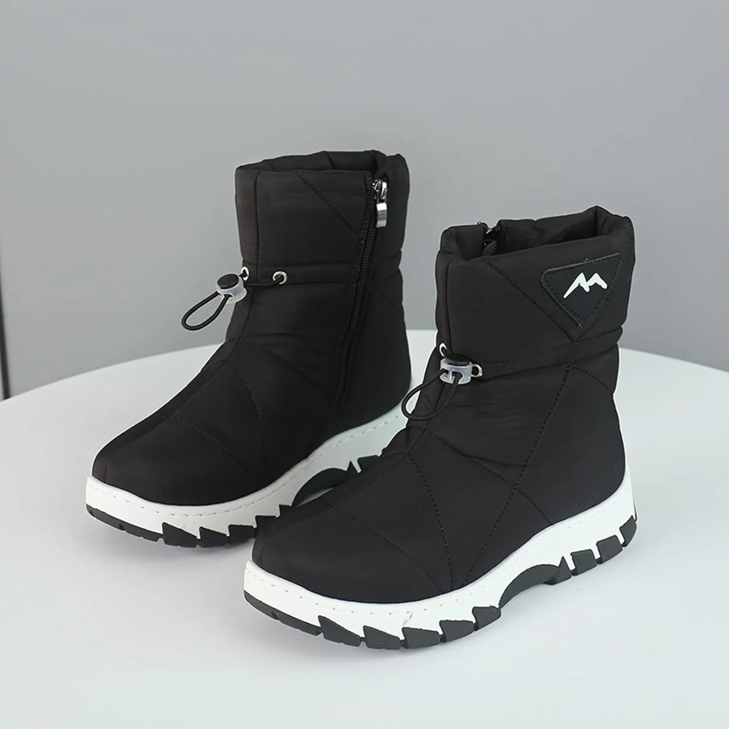 Winter Boots For Women Waterproof Snow Boots Wide Width Hiking Boots Slip On Fur Lined Boots Warm Ankle Boots
