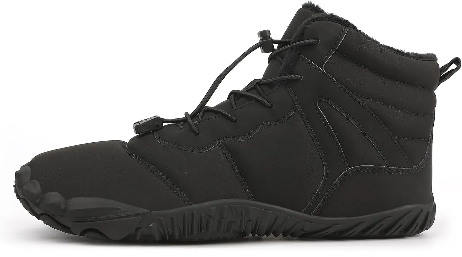 Winter Snow Boots for Women & Men | Minimalist Winter Snow Boots Barefoot | Warm Ankle Booties | Zero Drop Sole | Wide Toe Box | Slip on Sneakers | Waterproof Fur Lining Warm Snow Ankle Boots