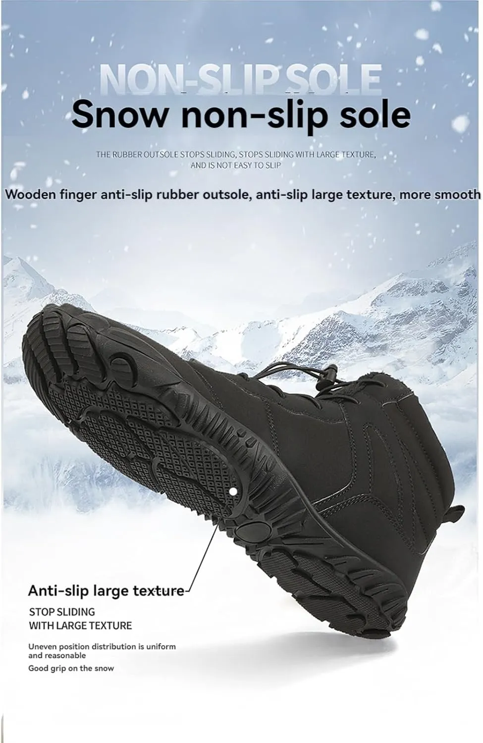 Winter Snow Boots for Women & Men | Minimalist Winter Snow Boots Barefoot | Warm Ankle Booties | Zero Drop Sole | Wide Toe Box | Slip on Sneakers | Waterproof Fur Lining Warm Snow Ankle Boots