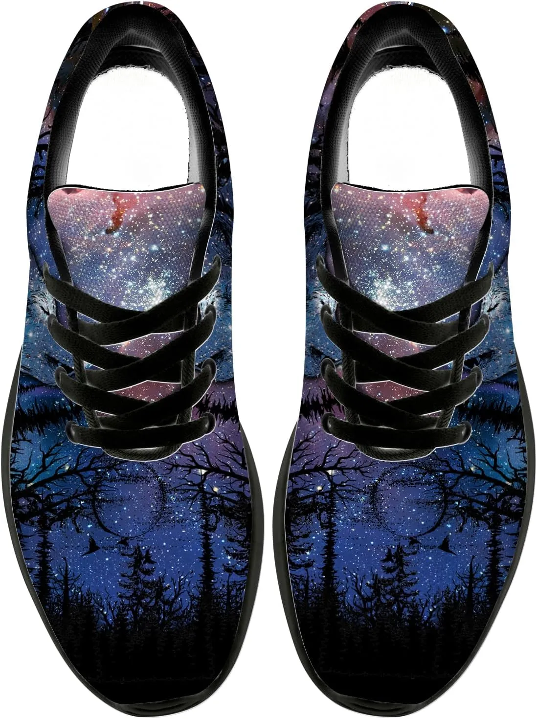 Wolf Shoes for Men Women Running Shoes Walking Sneakers Black Tennis Shoes Gifts for Women Men