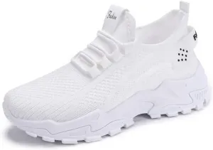 Women Breathable Sneakers,Classic Slip-On Breathable Mesh Sneakers,Summer Fashion Mesh Comfortable Breathable lace up Casual Sneakers Women Platform Shoes