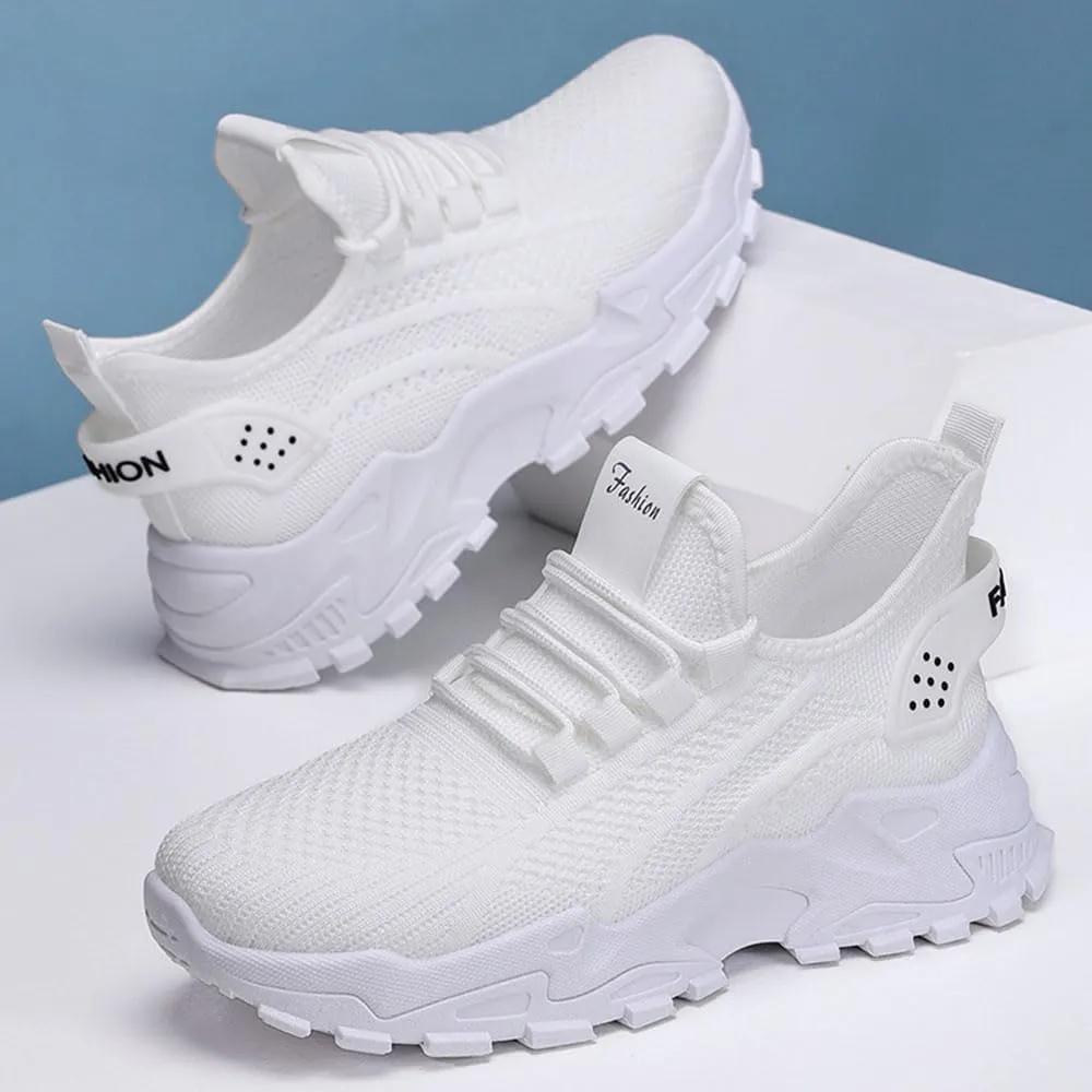 Women Breathable Sneakers,Classic Slip-On Breathable Mesh Sneakers,Summer Fashion Mesh Comfortable Breathable lace up Casual Sneakers Women Platform Shoes