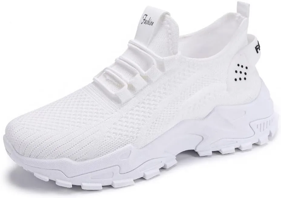 Women Breathable Sneakers,Classic Slip-On Breathable Mesh Sneakers,Summer Fashion Mesh Comfortable Breathable lace up Casual Sneakers Women Platform Shoes
