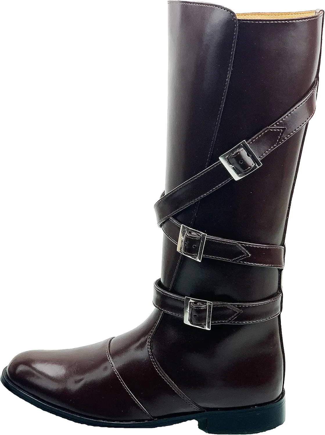 Women Ladies Gardena Fashion Stylish Motorcycle Riding Leather Tall Knee High Boots Brown