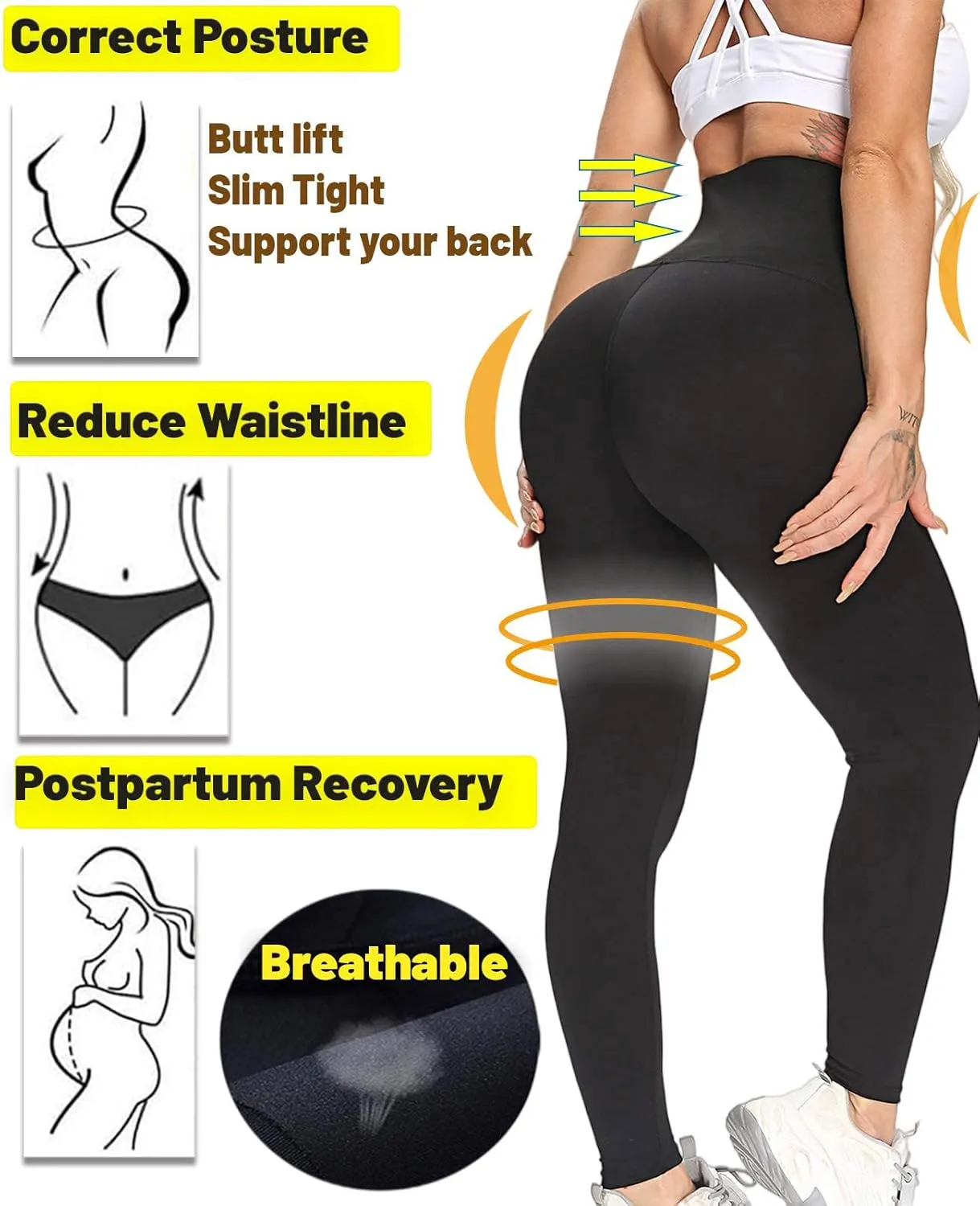 Women Scrunch Butt Lifting Workout Leggings High Waisted Tummy Compression Seamless Yoga Pants Gym Athletic Tights