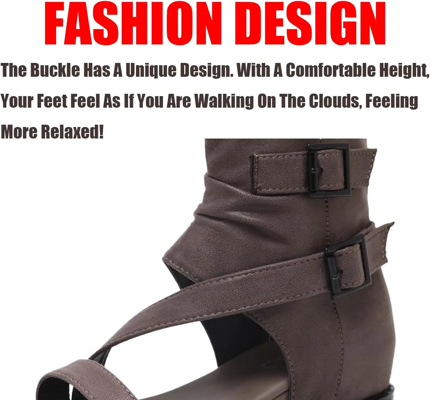 Women's Cross Ankle Strap Gladiator Flat Sandals,Fashion Open Toe with Buckle High Top Back Zipper Roman Sandals