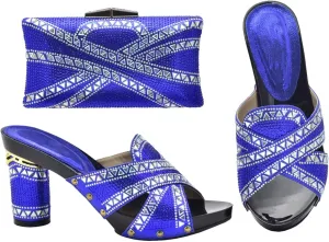 Women's EN8 Color Italian Shoe & Bag Set - African-Inspired Pumps & Clutch for Nigerian Women's Party Outfits