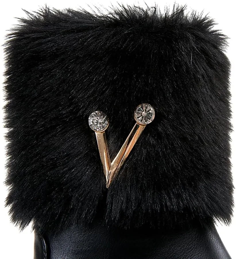 Women's Fur Lined Christmas Ankle Boots
