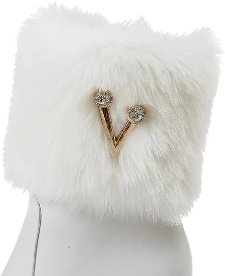 Women's Fur Lined Christmas Ankle Boots
