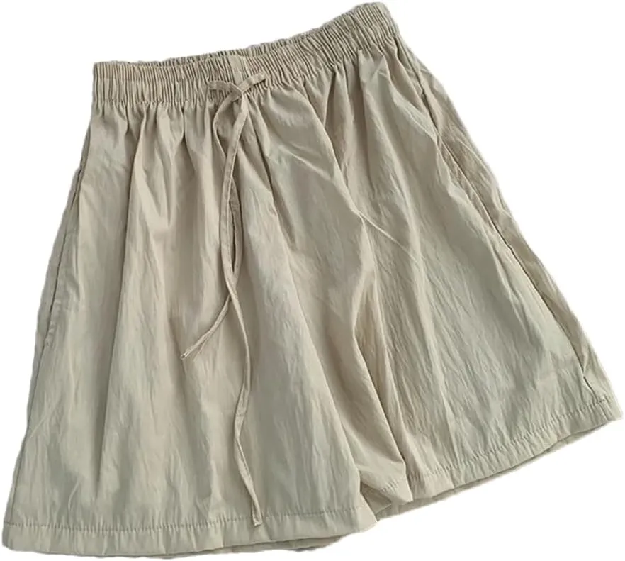 Women's Loose Thin Casual Shorts Cotton and Linen High Waist Slim Fit All-Match Shorts