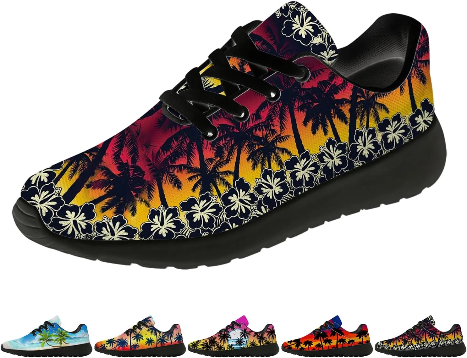 Women's Men's Running Shoes Palm Tree Sneakers Tennis Shoes Gifts for Women Men