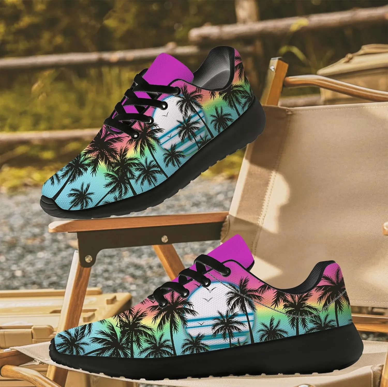 Women's Men's Running Shoes Palm Tree Sneakers Tennis Shoes Gifts for Women Men