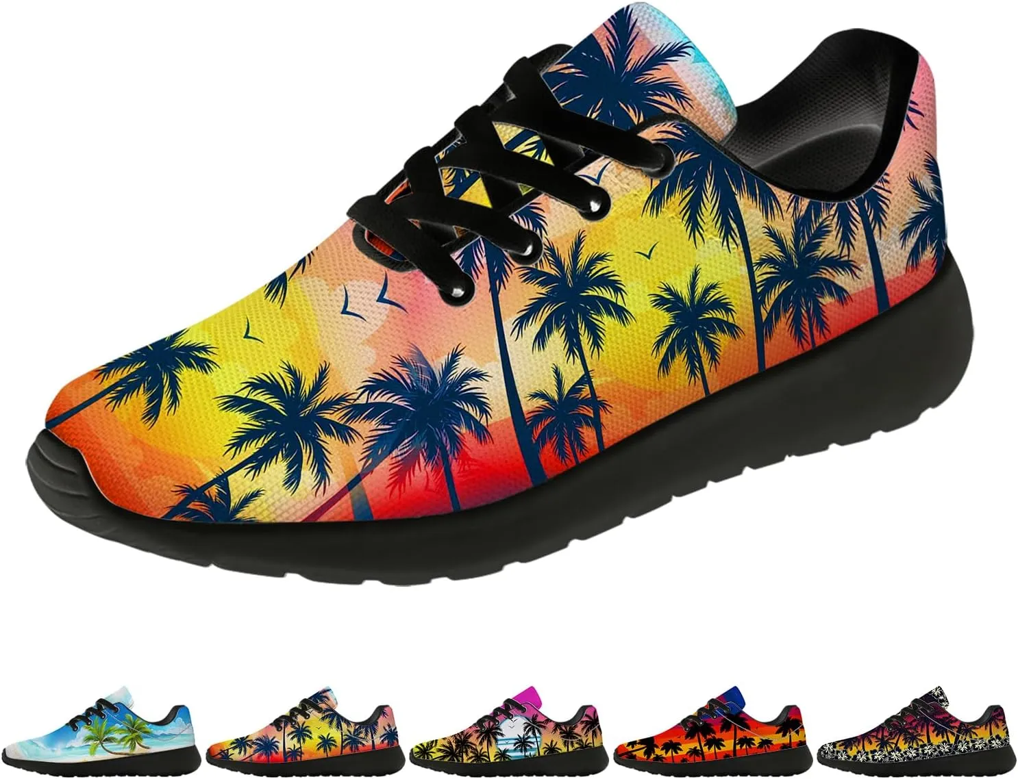 Women's Men's Running Shoes Palm Tree Sneakers Tennis Shoes Gifts for Women Men