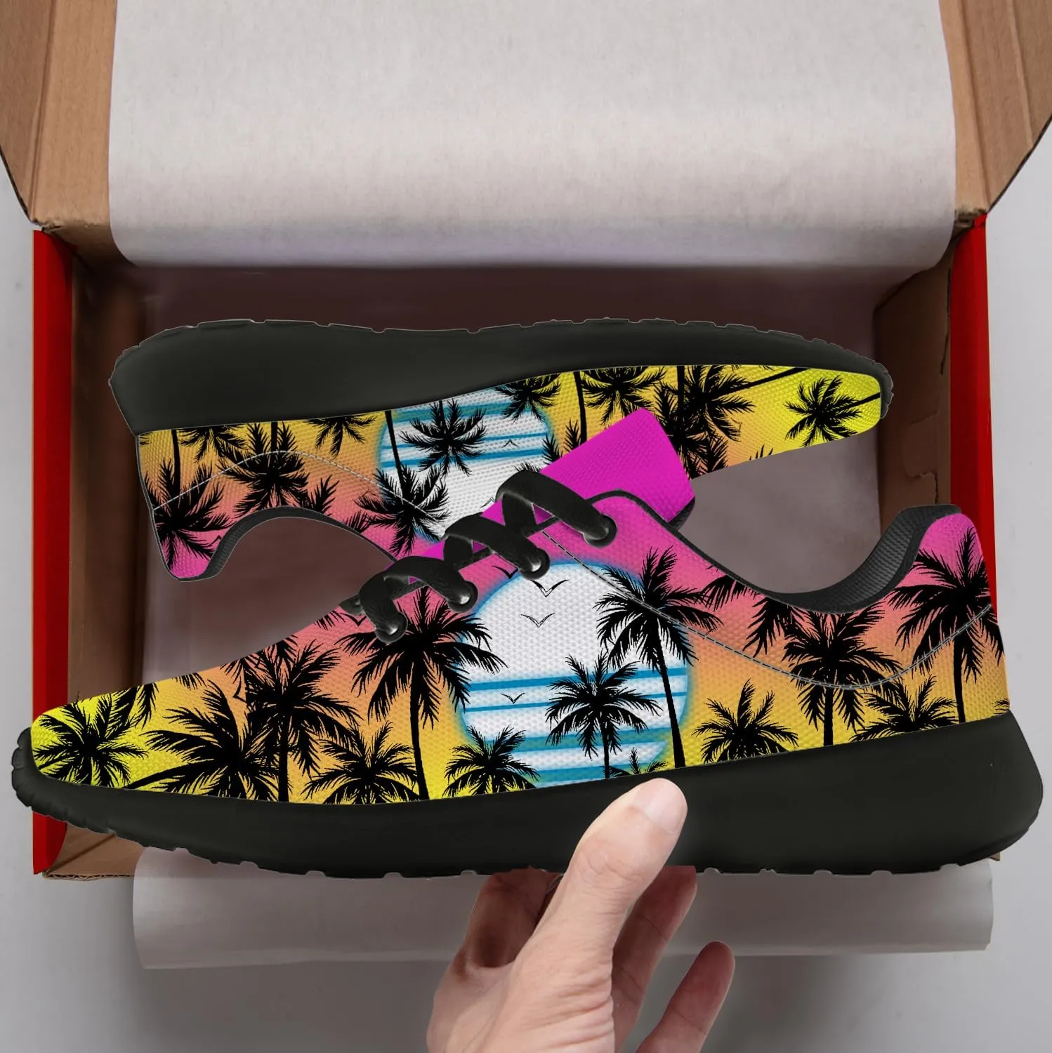 Women's Men's Running Shoes Palm Tree Sneakers Tennis Shoes Gifts for Women Men