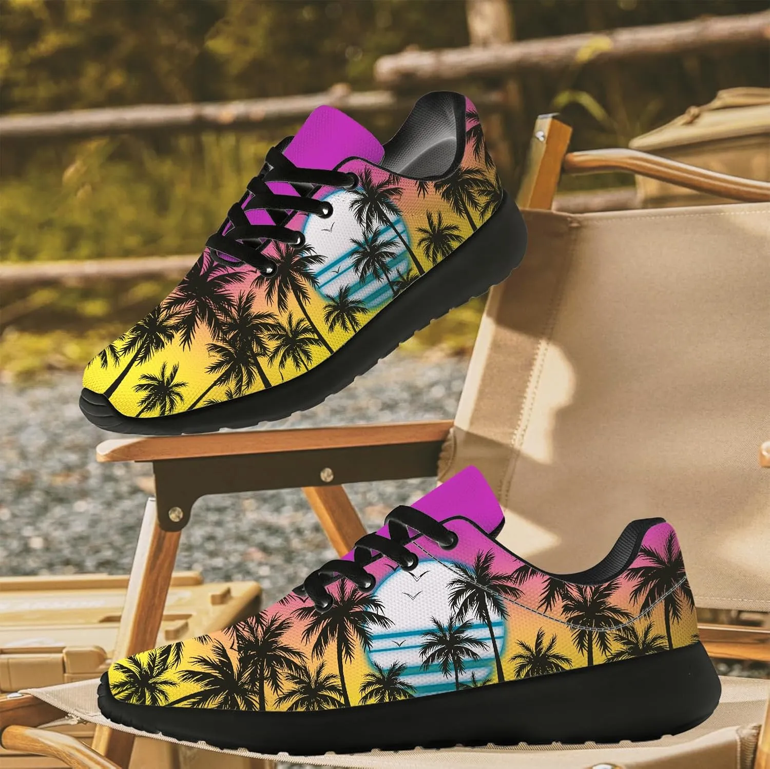 Women's Men's Running Shoes Palm Tree Sneakers Tennis Shoes Gifts for Women Men