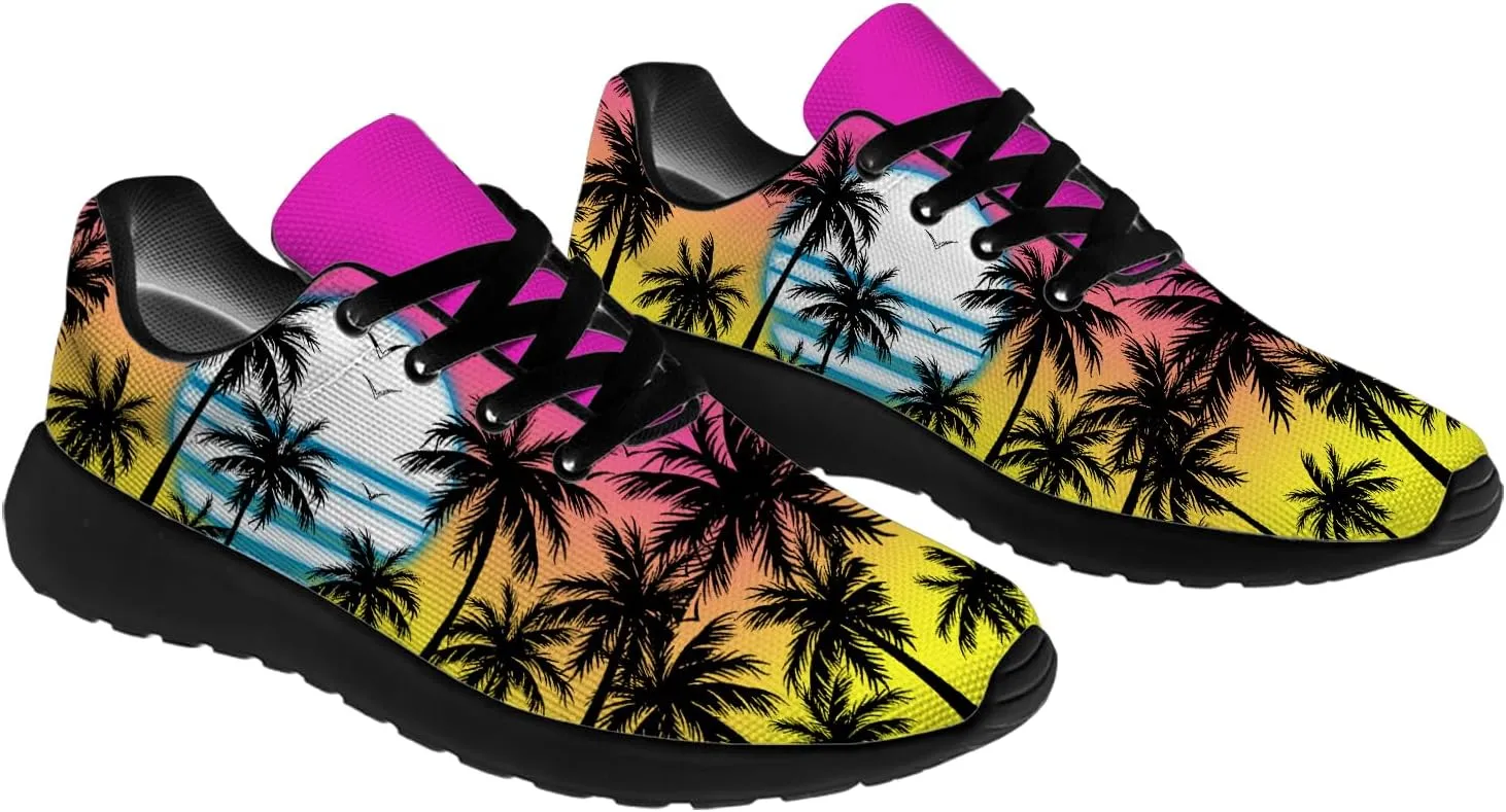 Women's Men's Running Shoes Palm Tree Sneakers Tennis Shoes Gifts for Women Men