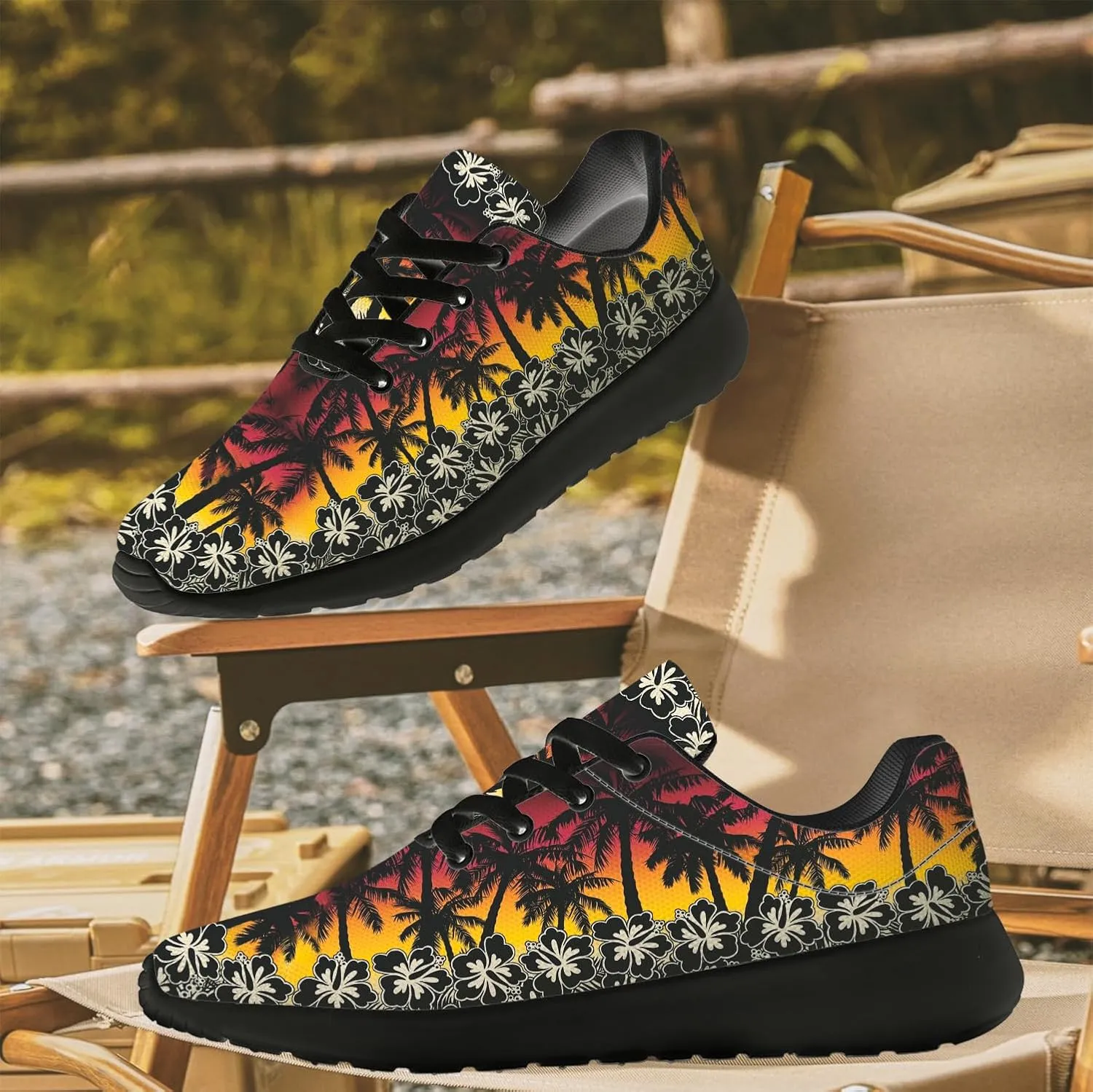 Women's Men's Running Shoes Palm Tree Sneakers Tennis Shoes Gifts for Women Men