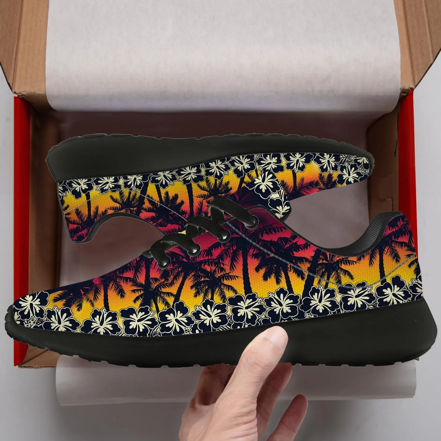 Women's Men's Running Shoes Palm Tree Sneakers Tennis Shoes Gifts for Women Men