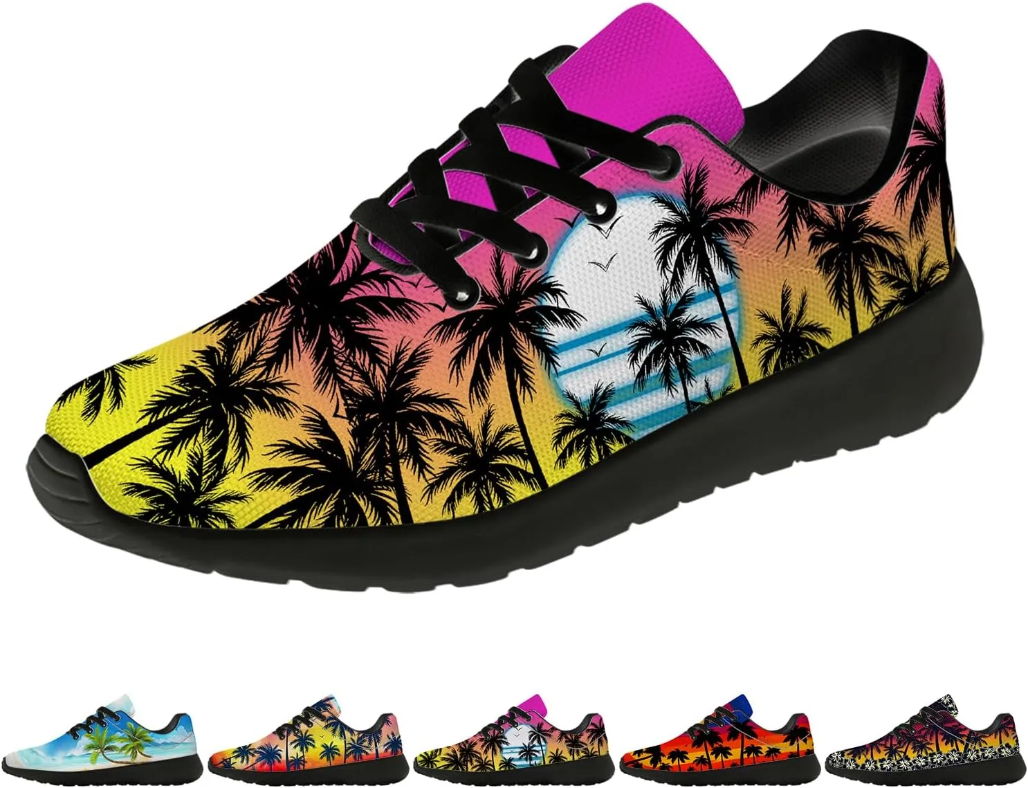 Women's Men's Running Shoes Palm Tree Sneakers Tennis Shoes Gifts for Women Men