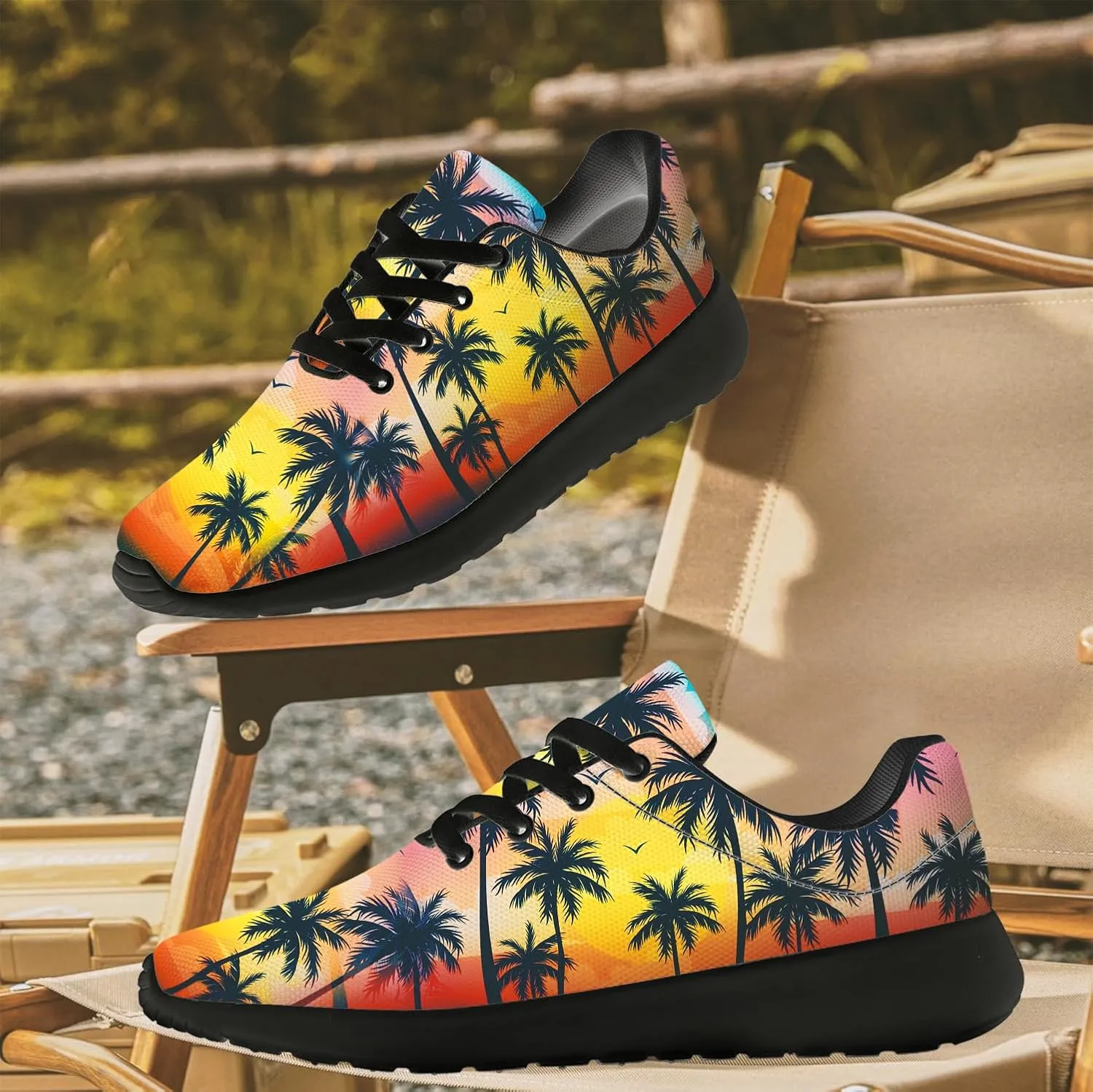 Women's Men's Running Shoes Palm Tree Sneakers Tennis Shoes Gifts for Women Men