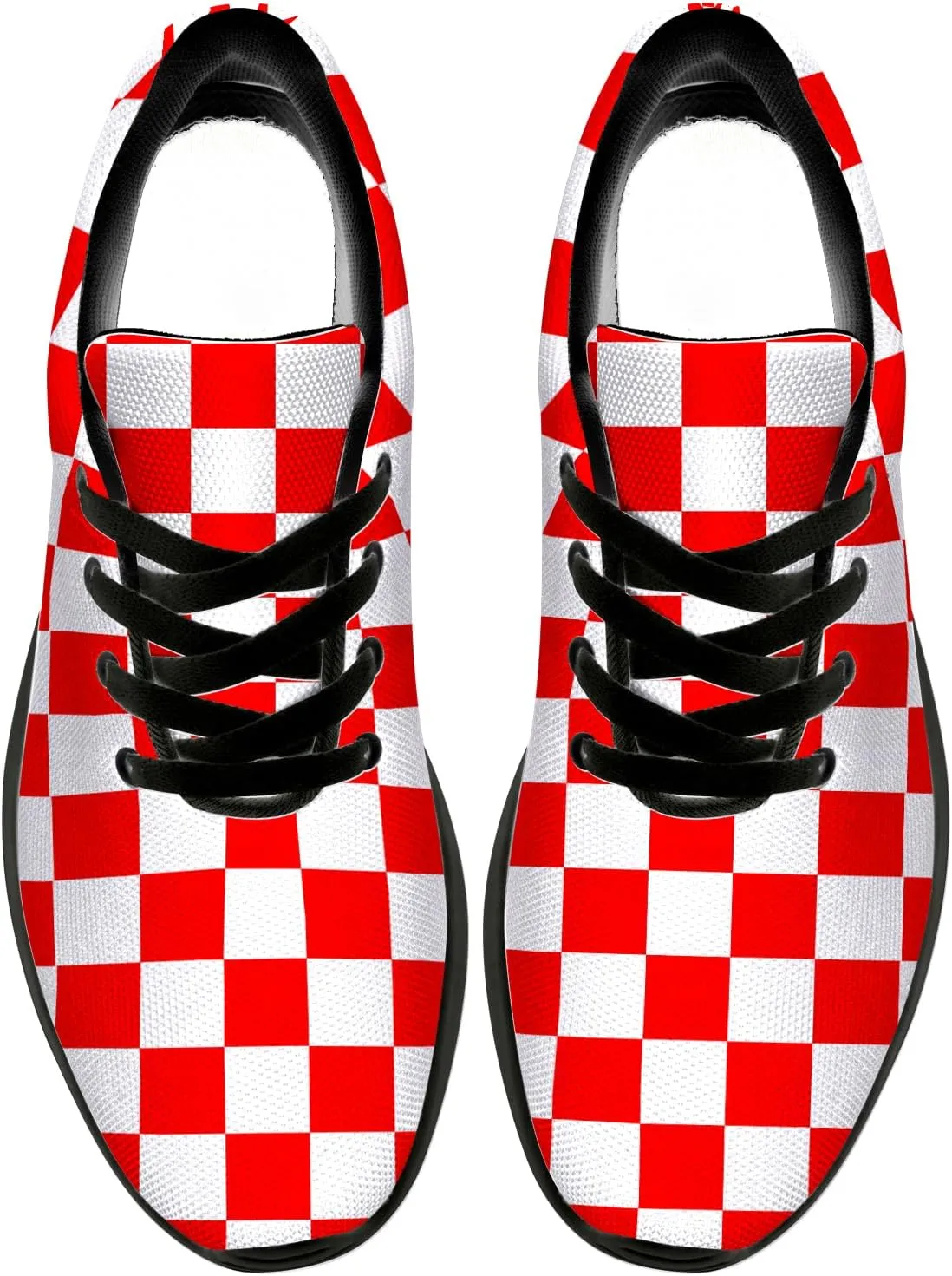 Women's Men's Running Shoes Walking Sneakers Tennis Shoes Checkered Gifts for Women Teens