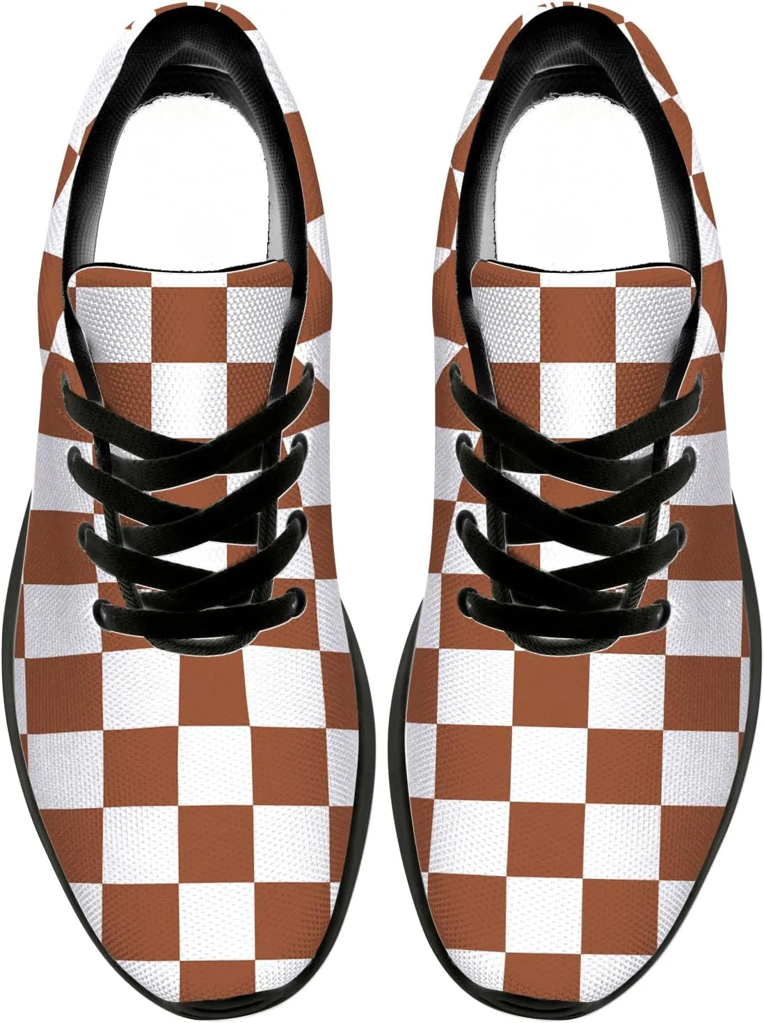 Women's Men's Running Shoes Walking Sneakers Tennis Shoes Checkered Gifts for Women Teens