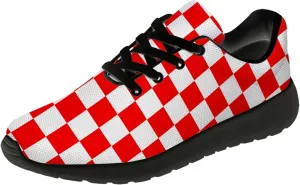 Women's Men's Running Shoes Walking Sneakers Tennis Shoes Checkered Gifts for Women Teens