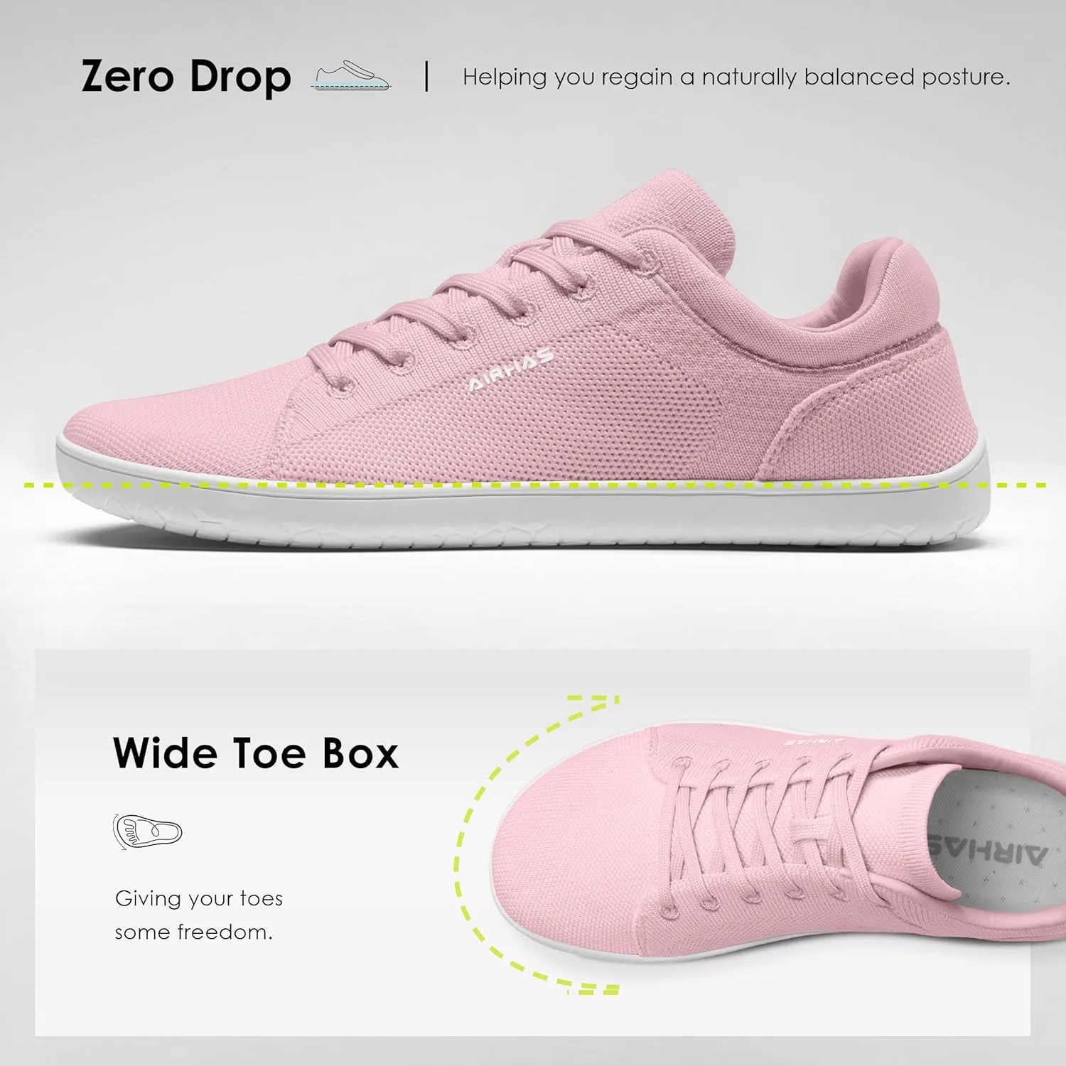 Womens Minimalist Barefoot Shoes Zero Drop Wide Toe Box Shoes Lightweight Casual Fashion Sneakers for Women